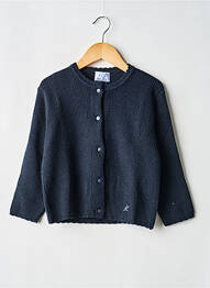Gilet manches longues maille tricot bleu LAPIN BLEU fille