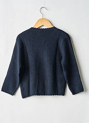 Gilet manches longues maille tricot bleu LAPIN BLEU fille