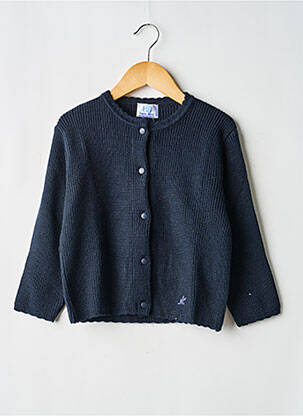 Gilet manches longues maille tricot bleu LAPIN BLEU fille