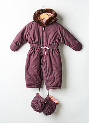 Combi-pantalon manches longues violet PETIT BATEAU fille