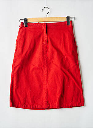 Jupe mi-longue tissage popeline rouge PETIT BATEAU fille