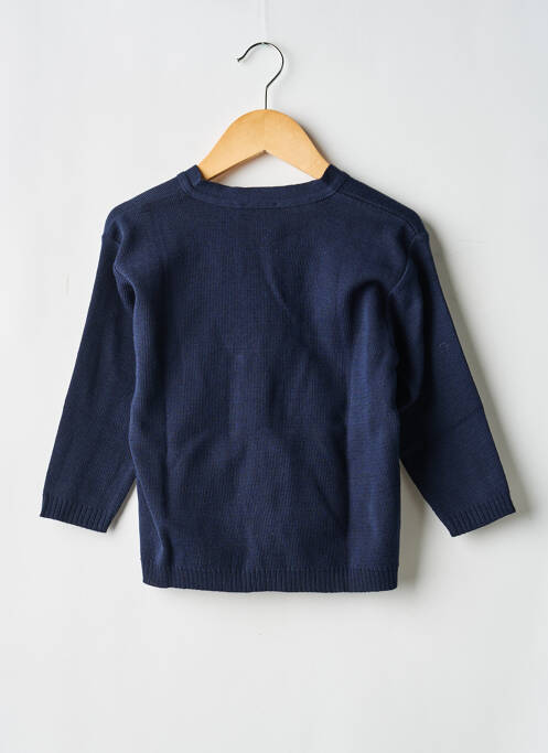 Gilet manches longues col v bleu COUDEMAIL enfant