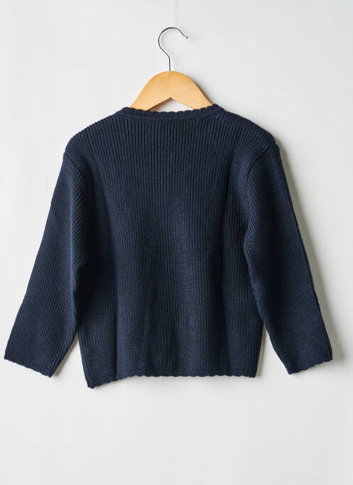 Gilet manches longues maille tricot bleu LAPIN BLEU fille