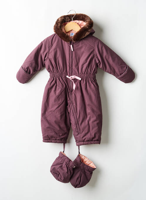 Combi-pantalon manches longues violet PETIT BATEAU fille