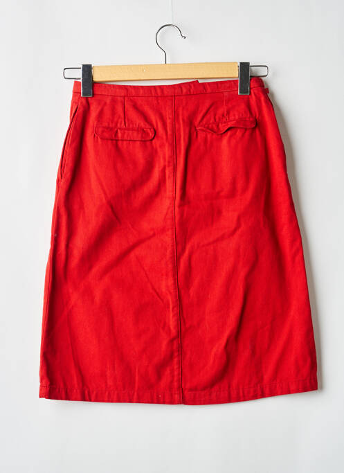 Jupe mi-longue tissage popeline rouge PETIT BATEAU fille