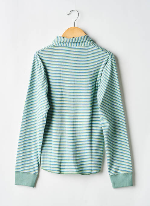 Chemise manches longues imprimé rayures vert PETIT BATEAU garcon