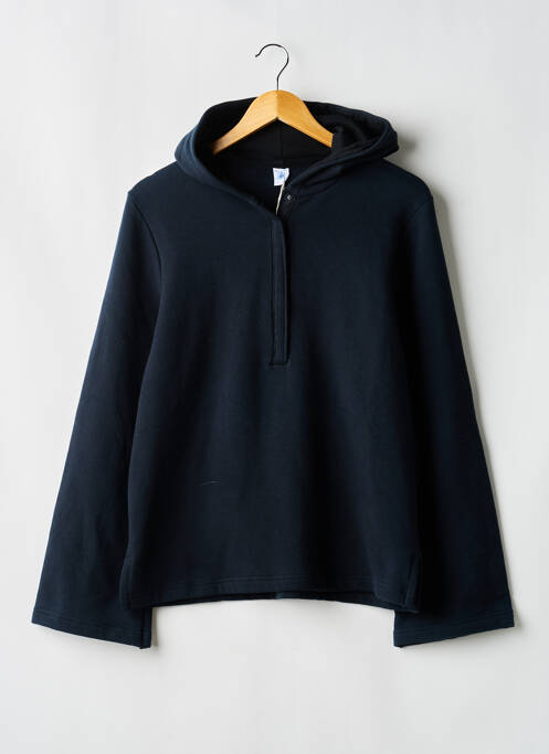 Sweat-shirt à capuche manches longues manches longues bleu PETIT BATEAU garcon