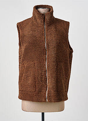 Veste casual coupe droite marron FREDA femme
