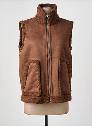 Veste casual coupe droite marron FREDA femme