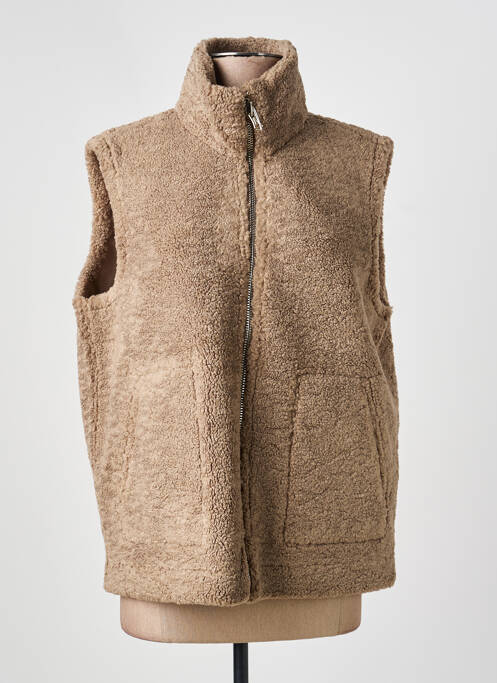 Veste casual coupe droite beige FREDA femme