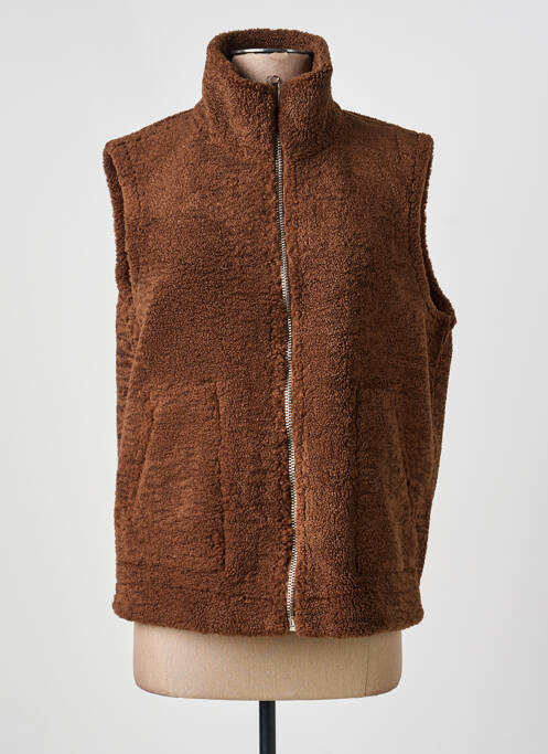 Veste casual coupe droite marron FREDA femme