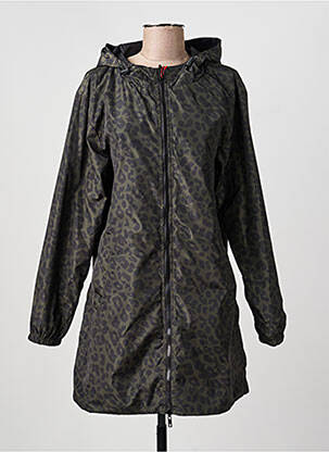 Imperméable fermeture zippée sur le devant a capuche noir ESCANDELLE femme