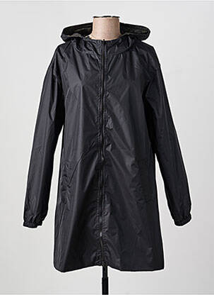 Imperméable fermeture zippée sur le devant a capuche noir ESCANDELLE femme