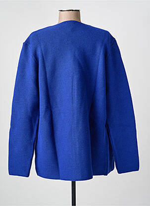 Gilet manches longues col rond bleu AN' GE femme
