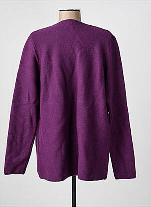 Gilet manches longues col rond violet AN' GE femme