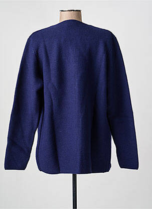 Gilet manches longues col rond bleu fonce AN' GE femme
