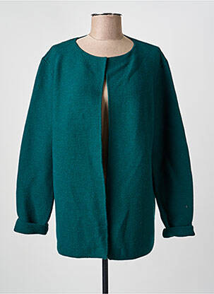 Gilet manches longues col rond vert AN' GE femme