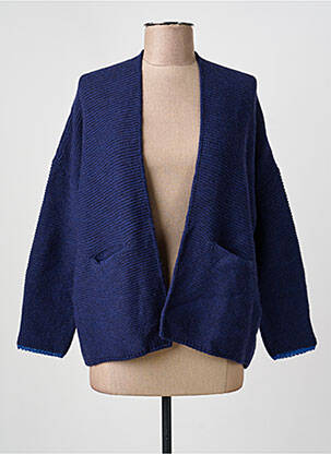 Gilet manches longues stretch bleu AN' GE femme