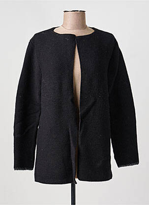 Gilet manches longues coupe cintrée noir AN' GE femme