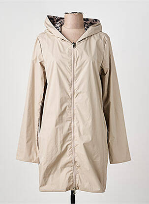 Imperméable poches a capuche beige LAURA JO femme