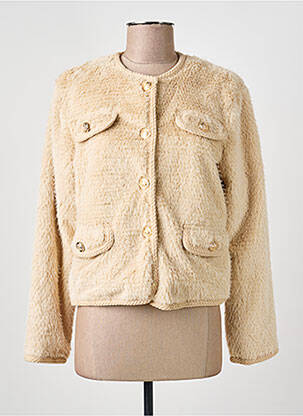 Veste casual col rond beige AN' GE femme