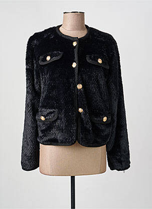 Veste casual col rond noir AN' GE femme