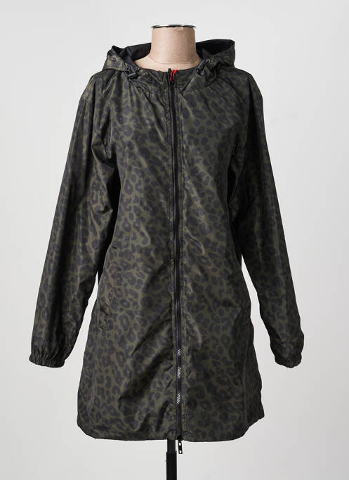 Imperméable fermeture zippée sur le devant a capuche noir ESCANDELLE femme