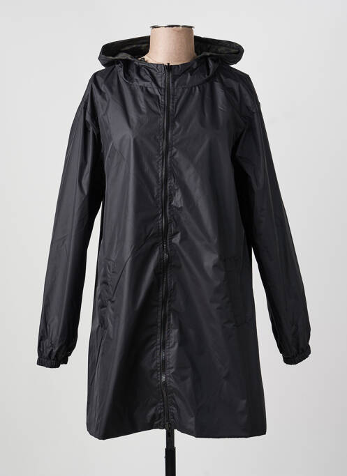Imperméable fermeture zippée sur le devant a capuche noir ESCANDELLE femme
