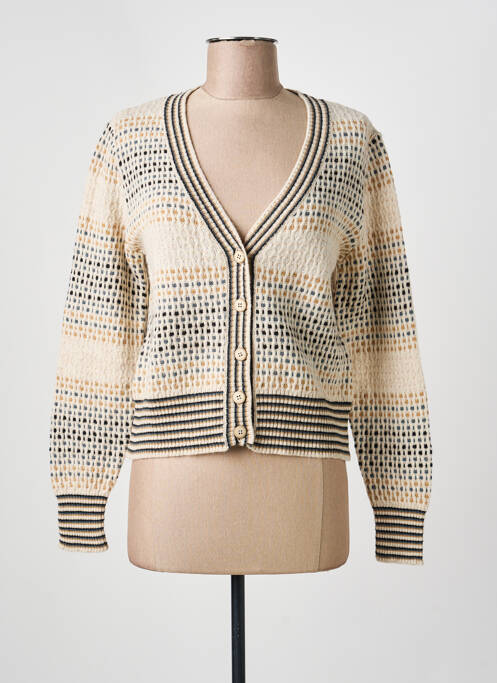 Gilet manches longues resserrée sur le bas beige ALDO MARTIN'S femme