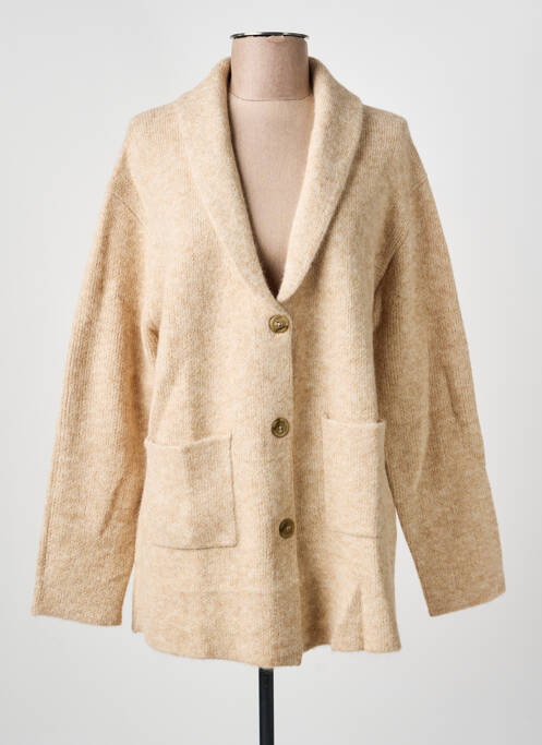 Gilet manches longues stretch beige BELLA JONES femme