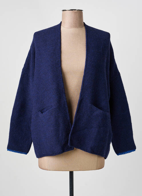 Gilet manches longues stretch bleu AN' GE femme