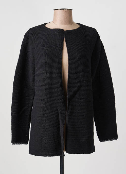 Gilet manches longues coupe cintrée noir AN' GE femme