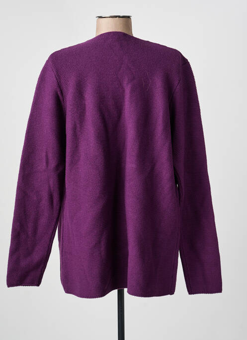 Gilet manches longues stretch violet AN' GE femme