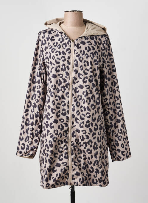 Imperméable poches a capuche beige LAURA JO femme