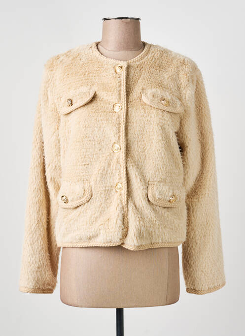 Veste casual col rond beige AN' GE femme