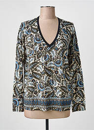 Pull col v manches longues bleu GERARD DAREL femme