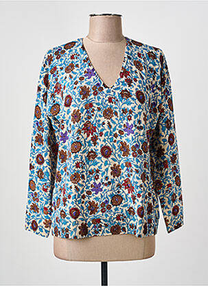 Pull coupe droite manches longues bleu GERARD DAREL femme