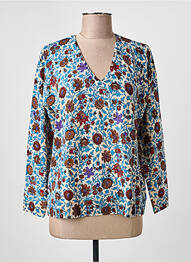 Pull col v manches longues bleu GERARD DAREL femme