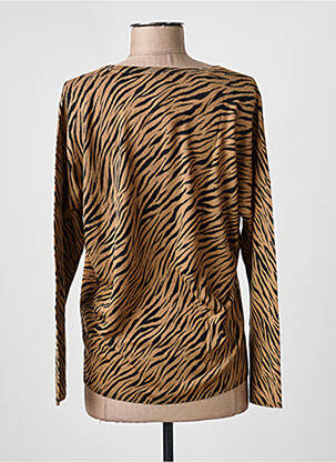 Pull coupe droite manches longues marron GERARD DAREL femme