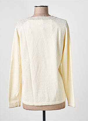 Pull coupe droite manches longues beige MARINA V femme