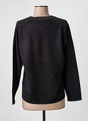 Pull coupe droite manches longues noir MARINA V femme