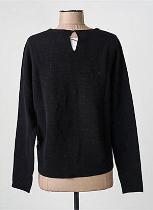 Pull coupe cintrée manches longues noir PABLO femme
