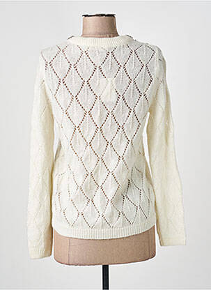 Pull coupe cintrée manches longues blanc INTERDEE femme