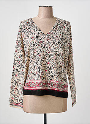 Pull coupe cintrée manches longues beige GERARD DAREL femme