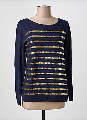 Pull coupe cintrée manches longues bleu D.SPORT femme