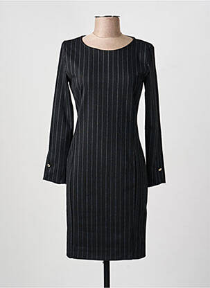 Robe courte fermeture zippée au dos manches longues noir EMME M femme