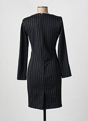 Robe courte fermeture zippée au dos manches longues noir EMME M femme
