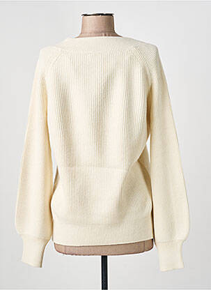 Pull coupe cintrée manches longues beige MARINA V femme