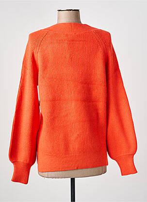 Pull coupe cintrée manches longues orange MARINA V femme
