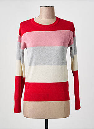 Pull coupe cintrée manches longues rouge EMME M femme